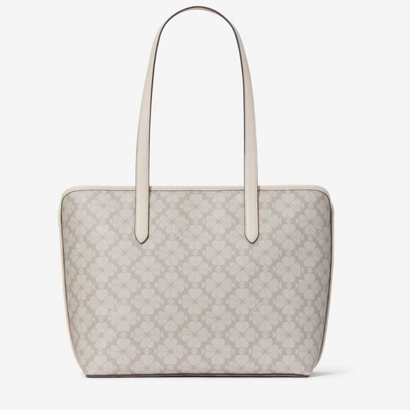 Kate Spade Signature Spade Flower Large Tote Bag In Dark Mushroom Cap Multi - Picture 7 of 8